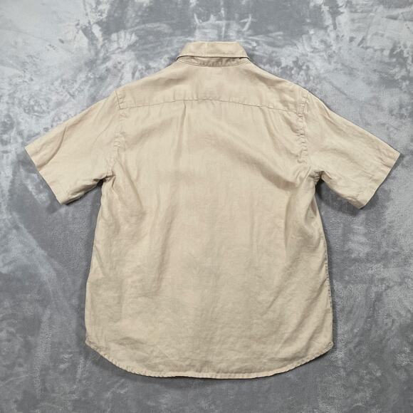 Quince Shirt Mens Medium Beige Linen Smart Casual Breathable Neutral Everyday - Picture 2 of 7